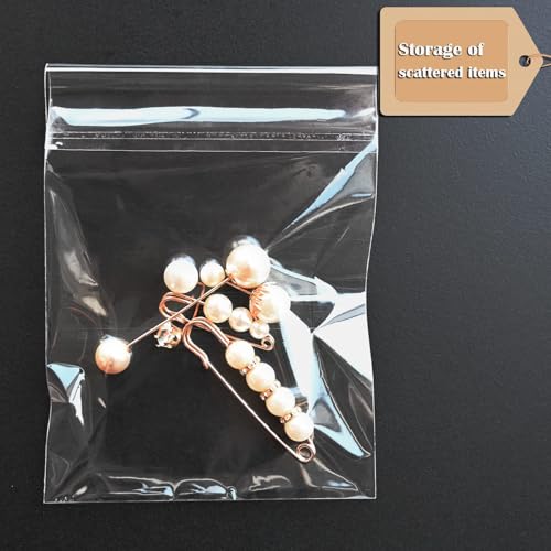 Egofine Self Sealing Cellophane Bags 100 PCS, 2x3 Inches Clear Resealable Cellophane Bags,Storage Baggies for Daily Vitamin, Jewelry, Candy - color: 2"x3"Pack of 100