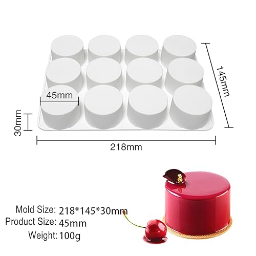 Cylinder Silicone Soap Mold Round Silicone Molds for Handmade Soap Making, Lotion Bars, Chocolate, Cake Mold (A_ Cylinder) - size: A_ Cylinder