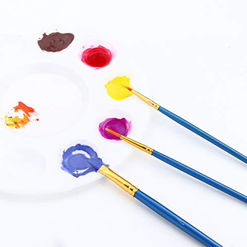 AROIC 200 Pcs Paint Brushes, Nylon Hair Brush Set for Oil and Watercolor - size: 200pcs-blue