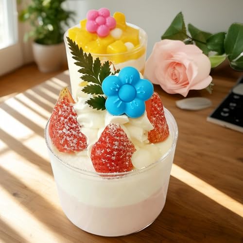 Small Flower Candy Molds Silicone Chocolate Gummy Molds, Blossom Silicone Fondant Cake Mold Mint Molds with Scraper (flower) - color: Red