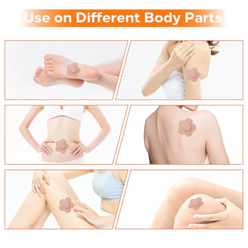 40Pcs Castor Oil Patches, Yuelong 4 Sizes Castor Oil Pack Wrap Disposable Organic Cotton Self-Adhesive Pads for Belly Button, Joints & Body Care, Leak-Proof & Breathable - size: Mix40Pcs