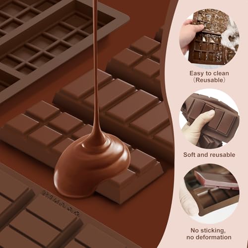 2 Pack Chocolate Bar Mold for Dubai Chocolate