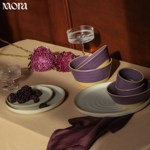 Mora Micro Ramekins Set of 4, 6oz Ceramic Pottery Baking Dishes - Microwave, Oven and Dishwasher Safe - Nebula - color: Nebula, size: Micro