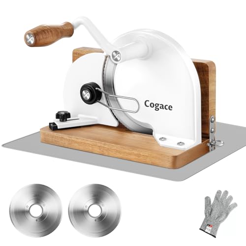 Foldable Manual Bread Slicer, 2 German RSG Blades for Homemade Sourdough
