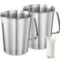 Stainless Steel Metal Measuring Cup w/Handle for Liquid,64&64oz - size: 64 oz+64 oz
