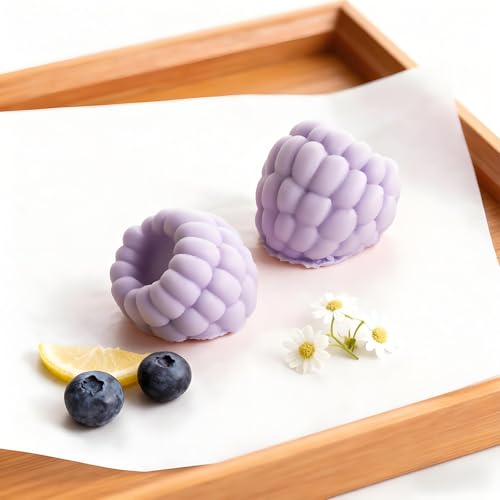 Raspberry Shape Silicone Mold 6-Cavity for Desserts - color: white(raspberry silicone mold-QY192)