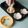 2 Pack Creative DIY Baking Mold Set Cupcake Press Donut Cutter Cookie Pastry Rice Ball Maker Non Stick Baking Tools