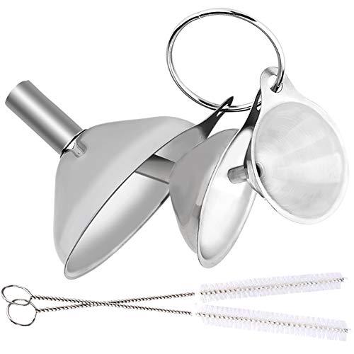 Stainless Steel Funnel Set, 3 Small Funnels for Kitchen Use Filling Bottles