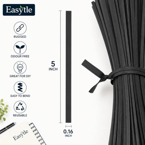 400 Pcs Twist Ties for Bags 5" Cable Ties Bag Twist Ties for Cord Twist Bread Ties Reusable Black Plastic Coated Ties Heavy Duty Bread Ties Twist Wire Ties for Household and Office Use (Pack of 3) - size: 400 PCS (Pack of 3)