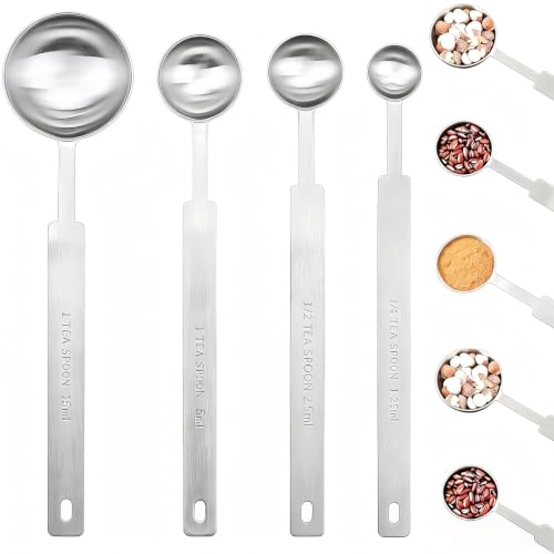 4Pcs Stainless Steel Measuring Spoons Set for Baking