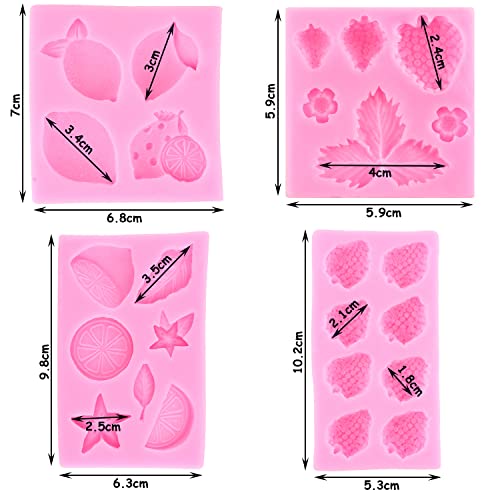 ZiXiang Lemon Fondant Molds Strawberry Silicone Mold Set Of 4 - color: Style B