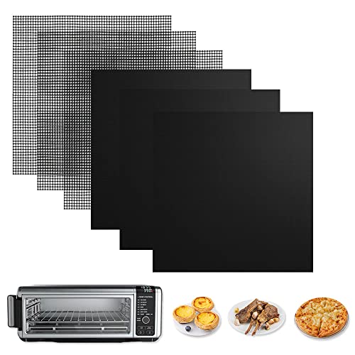 for Ninja Foodi Reusable Air Fryer Liners 12x12inch Non-Stick，Bottom of Toaster Oven Mat,3x Liners + 3x Mesh Sheets, Baking/Microwave/Grill,450°F,Pre-Cut Square for SP101/SP201/SP301/SP351 - size: 12"L x 12"W