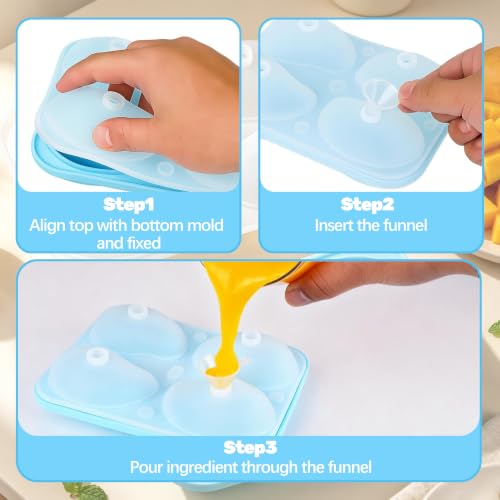 3D Mango Mold for Mousse Cake, Food-Grade Fruit Silicone Molds for Baking Pastry Mousse Cake, 4-Cavity Non-Stick Mango Shape Pudding Mold for DIY Pastry Dessert, Reusable - color: Mango