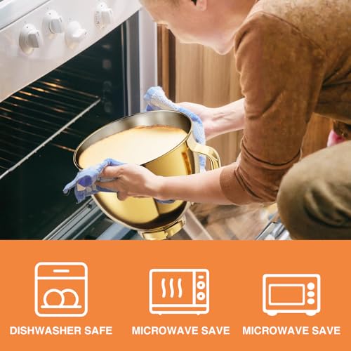 Stainless Steel Mixer Bowl for KITCHENAID TILT-HEAD 4.5-5 Qt Mixer - color: Gold