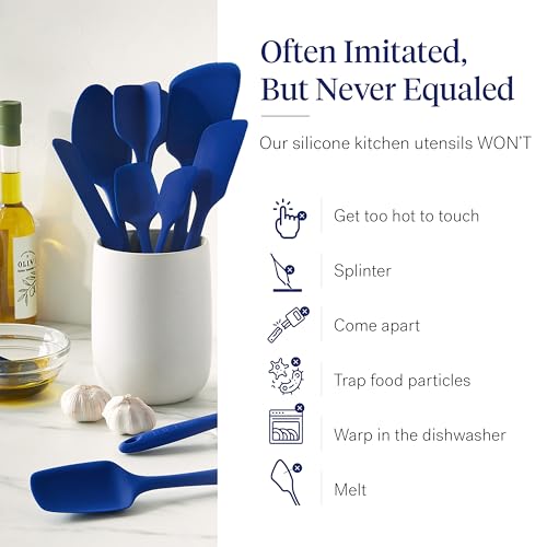 GIR: 10-Piece Silicone Essentials Kitchen Utensils Set – Royal Blue - color: Royal Blue, size: 10 - Piece Set