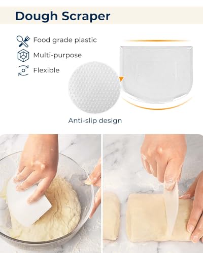 Silicone Banneton Proofing Basket Kit, Sourdough Bread Baking Supplies - size: Standard 9" Round & 10" Oval