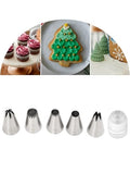 1M 2D 4B 1A D66 Piping Tips Set with Large Coupler for Cake Decorating