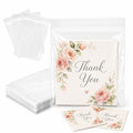 Small Square Clear Cellophane Bags 4x4 in Self-Seal, 200 Count - size: 4 x 4 Inch