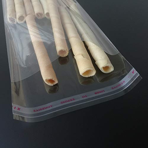 200pcs 3"x7" Clear Resealable Cellophane Bag Self Adhesive Seal - size: 3x7 Inch (Pack of 200)