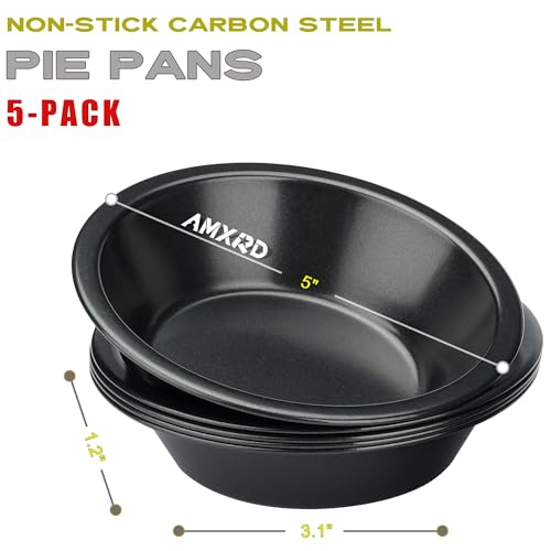 5 inch Mini Pie Pan, 5-Piece Small Pie Tins