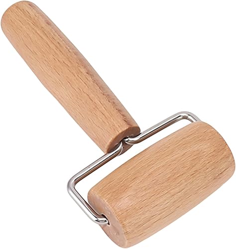 Small Rolling Pin, Wooden Dough Roller, Non-Stick Pizza Roller, T Type Rolling Pins for Kitchen Baking, Pizza Dough Press (2.8 * 5.1 inch) - size: 2.8*5.1 inch