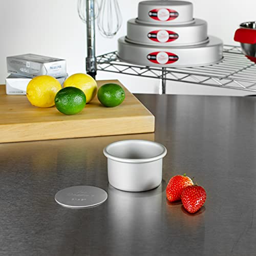 Fat Daddio's PCC-32CASE Anodized Aluminum Round Cheesecake Pans, 6 Piece Set, 3 x 2 Inch - size: 3 x 2 Inch, Set of 6, style: Sets