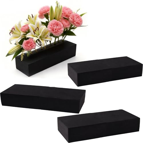 8 Piece Reusable Floral Foam Blocks black, 11.8 x 4.7 x 2 Inch, Water Resistant, for Artificial Flower Arrangements, Outdoor Planters, Wedding Decor (8, 11.8 x 4.7 x 2) - size: 11.8 x 4.7 x 2