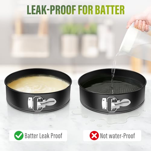 Vakoo Springform Pan Set, Removable Bottom for Easy Release, 4/7/9/10 Inch - size: 4+7+9+10 Inch