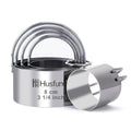 Husfunov Biscuit Cutter Set, Round Cookie Cutters with Handle - size: 5pcs Round with handle