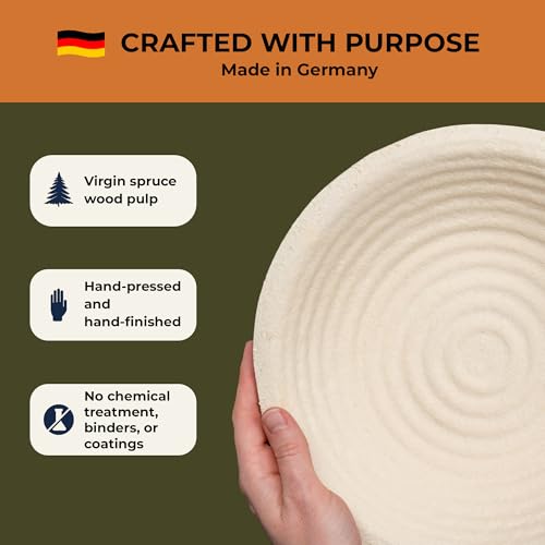 Bulka Sourdough Banneton Bread Proofing Basket Large 9" Round Groove 1kg - size: 1kg