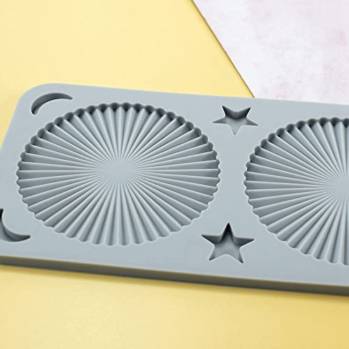 TUKE 3D Hollow Lace Fondant Molds Fruits Leaf Shape Lace Mat Party Cake Decoration Tool Cupcake Mat Silicone Molds for Polymer Clay Chocolate Baking Gummy Mould (Shell_10.96x3.88x0.2inch_O) - size: Shell_10.96x3.88x0.2inch_O
