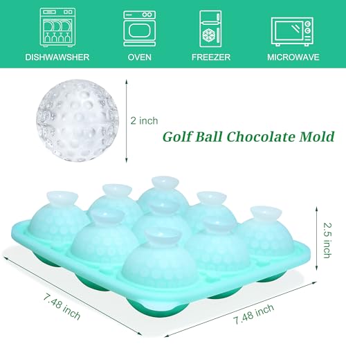 Golf Ball Ice Ball Mold with Lid,1Pack 9-Cavities Silicone 3D Golf Ball Ice Cube Mold,2”Sphere Round Ice Cube Tray for Whiskey,Bourbon,Cocktails,Chilling Drink - color: Golf Ball 9-Cavity 2Inch with Lid 1Pack