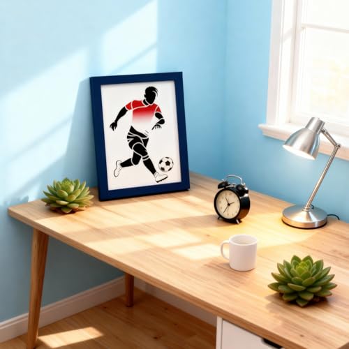TIAMECH A4 Reusable Football Sports Stencil for Painting - style: Football Sports