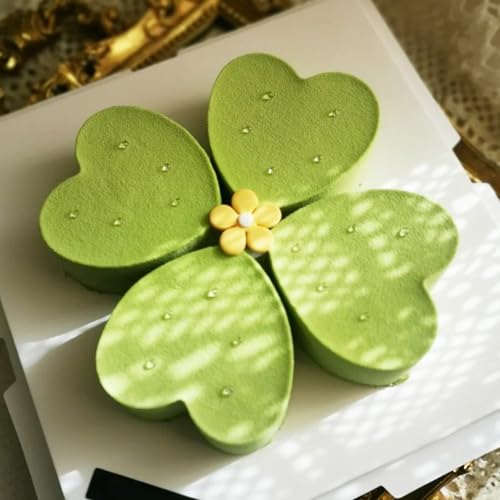 QELEG 4Pcs Heart Shaped Cake Pans,6 inch Silicone Pancake Mold,layer Cake Pan Sets for Jumbo Whoopie Pie, Vegetable Pancakes, Taco Shells, Pizza Crust, Omelet, and Resin Craft(Heart) - color: Heart
