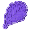 Oak leaf cookie cutter stamp - Fall series - 15mm deep Cookie cutter, Image press - Marshmallow Bliss - color: Oak leaf