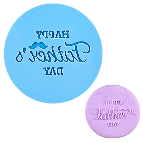 Father's Day Fondant Embosser "Happy Father's Day" 3D Shape Cookie Stamp - style: Father's Day-128