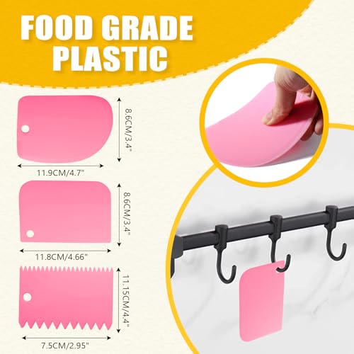 Litoexpe 6 Pack Stainless Steel Icing Spatulas with Pink Scrapers - color: Pink