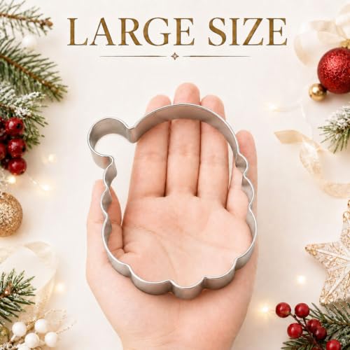 Large 4-Inch Christmas Cookie Cutters, 6-Piece Stainless Steel Set - style: Christmas