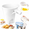Flour Funnel for KitchenAid Stand Mixer Tilt-Head Models, No-Mess Baking Prep Kit with Egg Separator & Bowl Scraper, Anti-Splash Ingredient Funnel, Dishwasher Safe