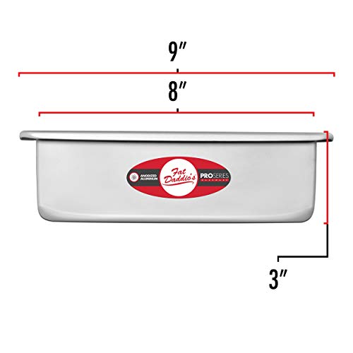 Fat Daddio's POB-8123 Anodized Aluminum Sheet Cake Pan, 8 x 12 x 3 Inch - size: 8 x 12 x 3 Inch, style: 3" Deep