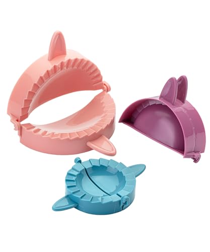 BTaT- Dough Press Set, 3 Pack, Dumpling, Empanada, Pastry and Turnover Press, Hand Pie Maker, Meat Pie Cutter - color: Assorted Colors 2