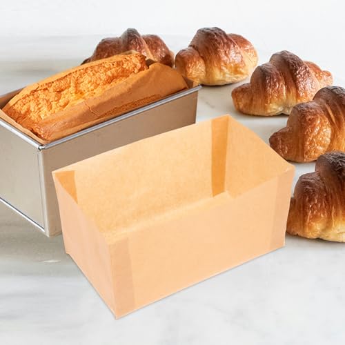 SHINEOFI 100 Pack Parchment Paper Loaf Pan Liners Nonstick Baking Sheets