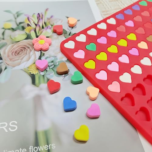 Mini Heart Silicone Molds for Chocolate, Hard Candy, Cream Cheese