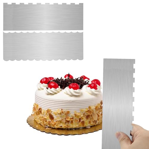 8.7 Inch Stainless Steel Cake Scraper, 2 Pieces - size: 2 Pieces