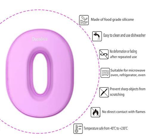 Ducodocu Large Silicone Number Cake Mould 3D Novelty Cake Pan DIY Baking Mold for Birthday Anniversary Number of 0 - size: 0