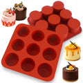 2Pcs Tall Cylinder Silicone Molds for Mousse Cake, 9-Cavity 3D Cylinder Shape Silicone Baking Mold for Mini Cheesecake, Brownie, French Dessert Pastry - color: 9-Cavity Tall Cylinder Silicone Molds