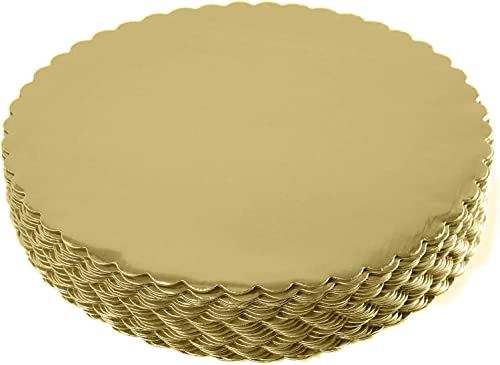 [25pcs] 10" Gold Cakeboard Round,Disposable Cake Circle Base Boards Cake Plate Round Coated Circle Cakeboard Base 10inch,Pack of 25