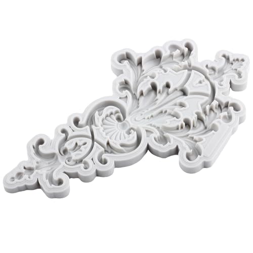 Lingzhi Baroque Fondant Molds Curlicues Scroll Lace Silicone Mold - color: Style P
