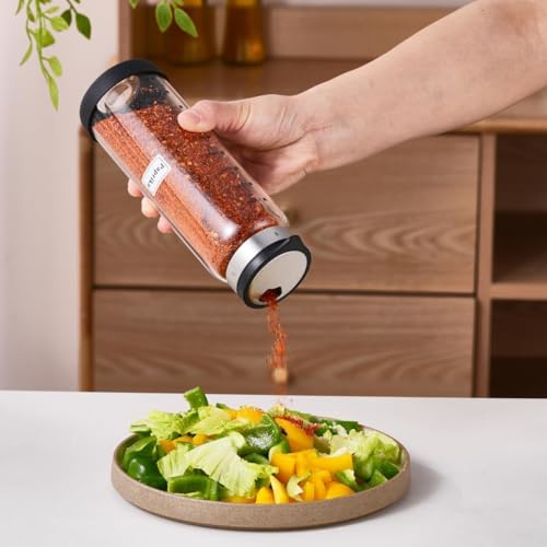 Verdental 16 oz Large Salt or Pepper Shaker, 4 Settings, S/M/Pour/OFF - size: 16 oz (2.56* 8.4 in)