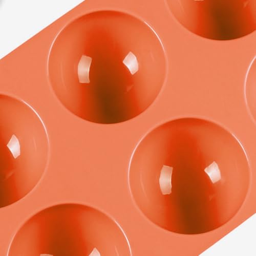 Joyeee Egg Shaped Silicone Molds for Baking, 2 Pcs 6 Cup Durable Round Big Silicone Molds for Food, Egg Muffin, Cupcakes, Big Cupcake Dessert, Dishwasher Safe, Easy Clean - size: Regular size egg molds - 2 pack